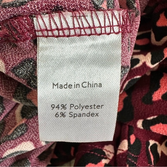 LEOTA Kennedy Cap Sleeve Stretchy Jumpsuit Cheetah Cabernet Womens Size XXL - Picture 15 of 16